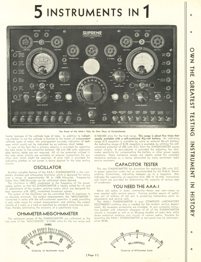 Supreme AAA1 Diagnometer